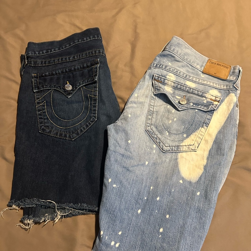 True Religion Men Blue Jeans shorts…… - Picture 2 of 7